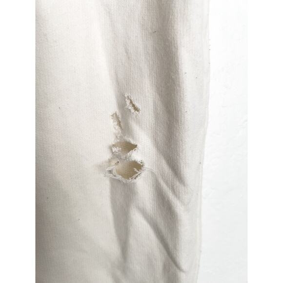Spiritual Gangster Distressed Joggers Sweatpants Cream Ivory XS Lounge Casual - Picture 5 of 8